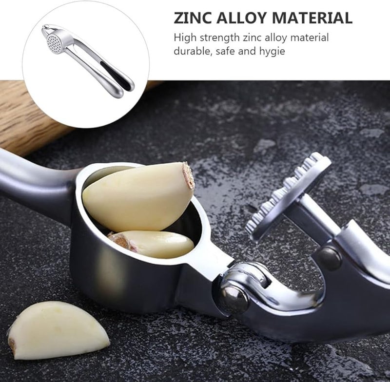 Alloy Garlic Press Crusher Peeler Brush and Scraper Kitchen Gadget Set - Image 2